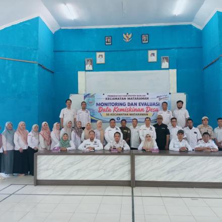 Pemerintah Desa Tanah Abang Ikuti Monitoring dan Evaluasi Data Kemiskinan Desa se-Kecamatan Matarama